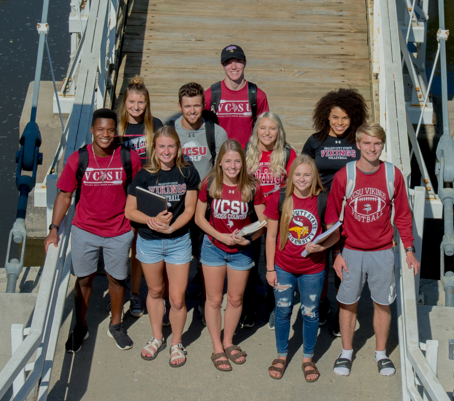 Students On Bridge